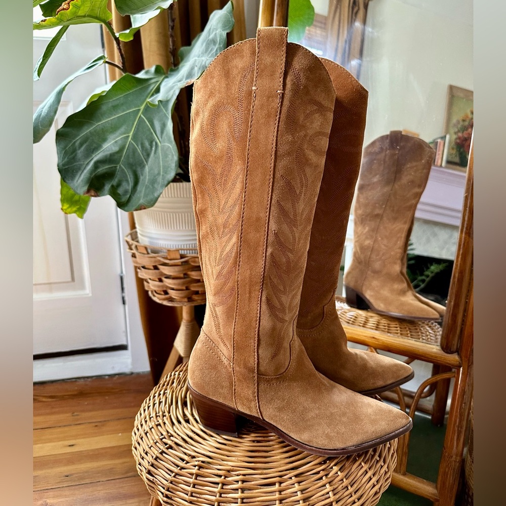 Dolce Vita Western Suede Cowboy Boots